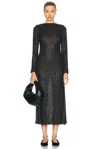 Proenza Schouler Marlowe Sequined Stretch-tulle Midi Dress In Black