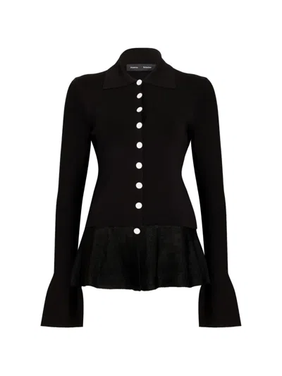Proenza Schouler Martina Jacket In Compact Stretch Viscose In Black