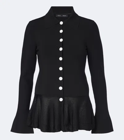 Proenza Schouler Martina Ruffled Cardigan In Black
