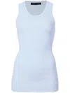 Proenza Schouler Matte Knitted Tank Top In Blue