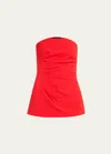 PROENZA SCHOULER MATTE VISCOSE CREPE STRAPLESS TOP