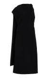Proenza Schouler Maude Asymmetric Crepe Midi Dress In Black