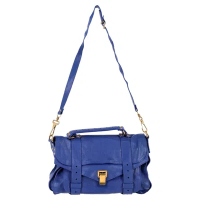 Proenza Schouler Medium Ps1 Satchel Bag In Blue Leather