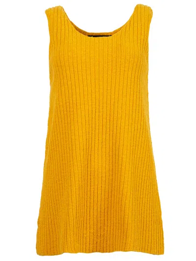 Proenza Schouler Melange Boucle Knit Tank In Yellow