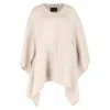 Proenza Schouler Mélange Poncho In Grey Wool In Grey