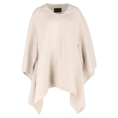 Proenza Schouler Mélange Poncho In Grey Wool