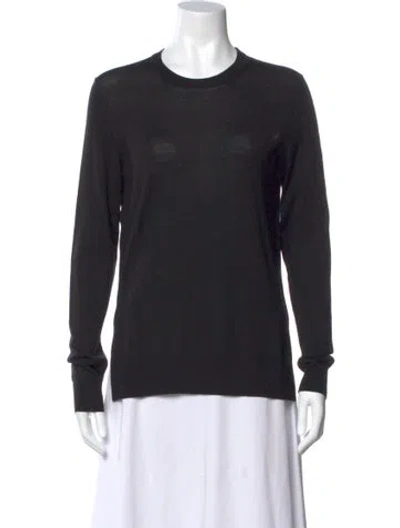 Pre-owned Proenza Schouler Merino Wool Crew Neck Sweater In Black