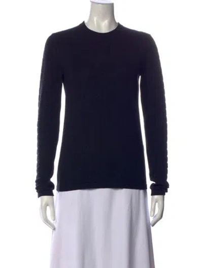 Pre-owned Proenza Schouler Merino Wool Crew Neck Sweater In Black