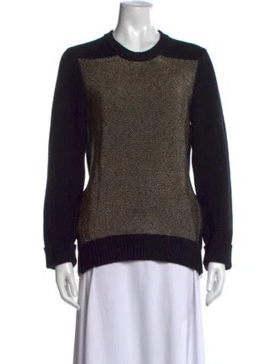 Pre-owned Proenza Schouler Merino Wool Crew Neck Sweater In Black