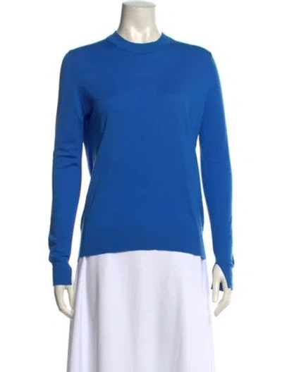 Pre-owned Proenza Schouler Merino Wool Crew Neck Sweater In Blue