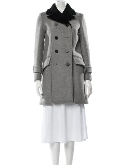 Pre-owned Proenza Schouler Merino Wool Peacoat In Gray