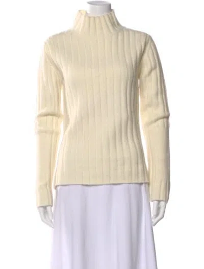 Pre-owned Proenza Schouler Merino Wool Turtleneck Sweater In Neutral