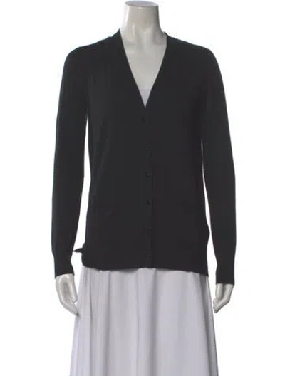 Pre-owned Proenza Schouler Merino Wool V-neck Sweater In Gray