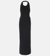 Proenza Schouler Ribbed-knit Halterneck Dress In Schwarz