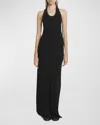 PROENZA SCHOULER MERYL HALTER MATTE CREPE RIB KNIT MAXI DRESS