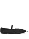 Proenza Schouler Mesh Ballet Flats In Black