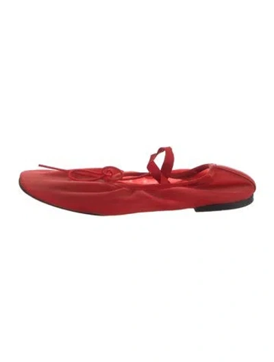 Pre-owned Proenza Schouler Mesh Ballet Flats In Red
