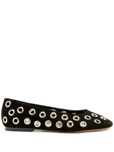 Proenza Schouler Metal-eyelet Detailing Ballerinas In Black