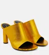 Proenza Schouler Metallic Leather Mules In Gold