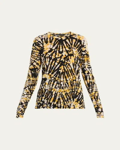 Proenza Schouler Mia Long-sleeve Tie Dye Top In Multi
