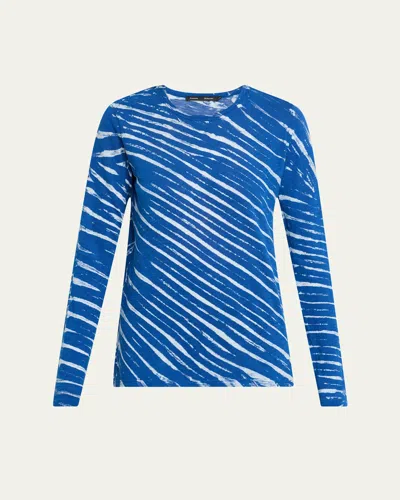 Proenza Schouler Mia Tie-dye Tissue Jersey T-shirt In Blue