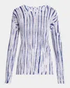 Proenza Schouler Mia Tie-dye Tissue Jersey T-shirt In Lilac Multi