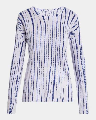 Proenza Schouler Mia Tie-dye Tissue Jersey T-shirt In Lilac Multi