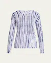 Proenza Schouler Mia Tie-dye Tissue Jersey T-shirt In Lilac Multi