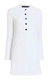 Proenza Schouler Micah Long Sleeve Open Knit Sweater Dress In White