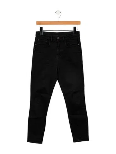 Pre-owned Proenza Schouler Mid-rise Skinny Leg Jeans In Black