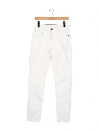 Pre-owned Proenza Schouler Mid-rise Skinny Leg Jeans In White