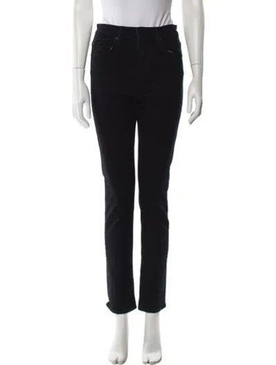 Pre-owned Proenza Schouler Mid-rise Straight Leg Jeans In Black