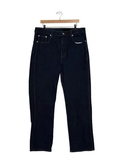 Pre-owned Proenza Schouler Mid-rise Straight Leg Jeans In Blue