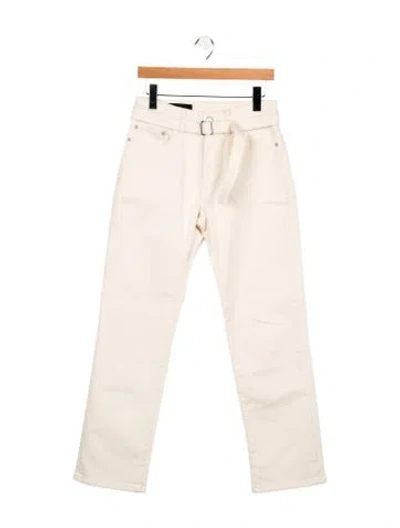Pre-owned Proenza Schouler Mid-rise Wide Leg Jeans In Neutral