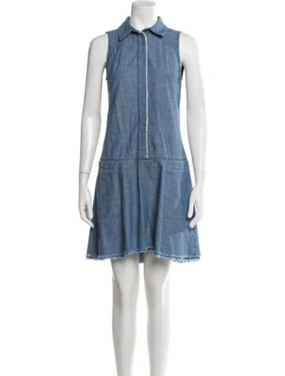 Pre-owned Proenza Schouler Mini Dress In Blue