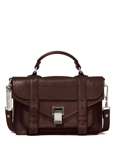 Proenza Schouler Mini Ps1 Two-way Handbag In Brown