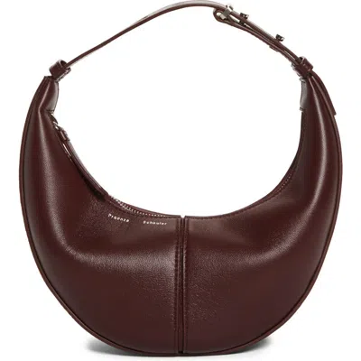Proenza Schouler Mini Slide Leather Top Handle Bag In Dark Red