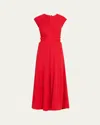 Proenza Schouler Miranda Twisted Rib Dress In Dark Poppy