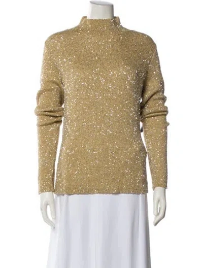 Pre-owned Proenza Schouler Mock Neck Long Sleeve Sweatshirt In Neutral