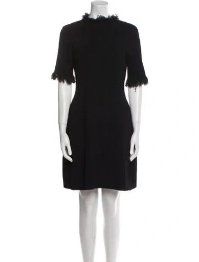 Pre-owned Proenza Schouler Mock Neck Mini Dress In Blue