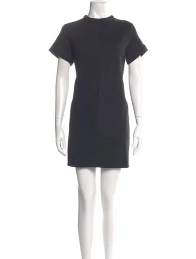 Pre-owned Proenza Schouler Mock Neck Mini Dress In Gray