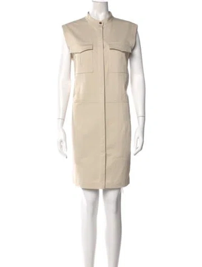 Pre-owned Proenza Schouler Mock Neck Mini Dress W/ Tags In Neutral