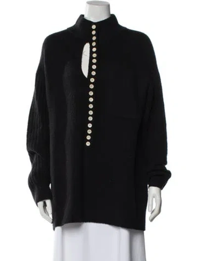 Pre-owned Proenza Schouler Mock Neck Sweater In Black