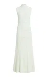 Proenza Schouler Federica Layered Ribbed-knit Midi Dress In Blue