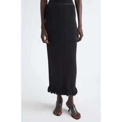 Proenza Schouler Monet Fine Bobble Knit Skirt In Black