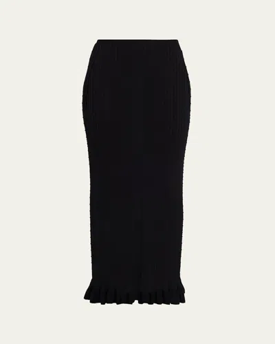 Proenza Schouler Monet Ribbed Maxi Skirt In Black
