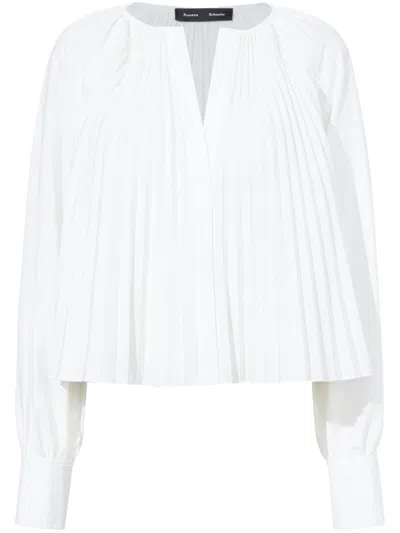 Proenza Schouler Monica Pleat-detailing Blouse In White