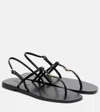 Proenza Schouler Monogram Leather Thong Sandals In Black