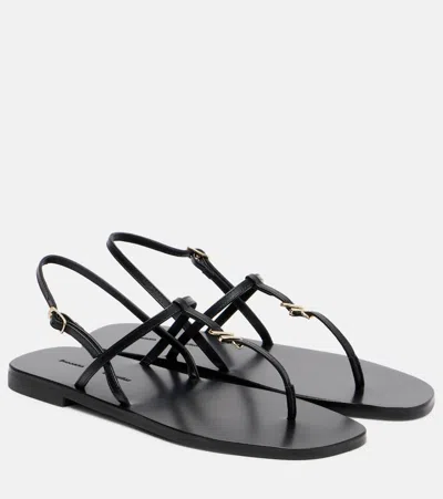 Proenza Schouler Monogram Leather Thong Sandals