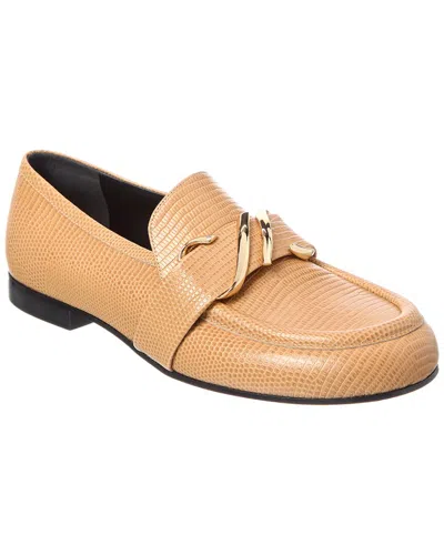 Proenza Schouler Monogram Plaque Leather Loafer In Neutral